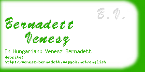bernadett venesz business card